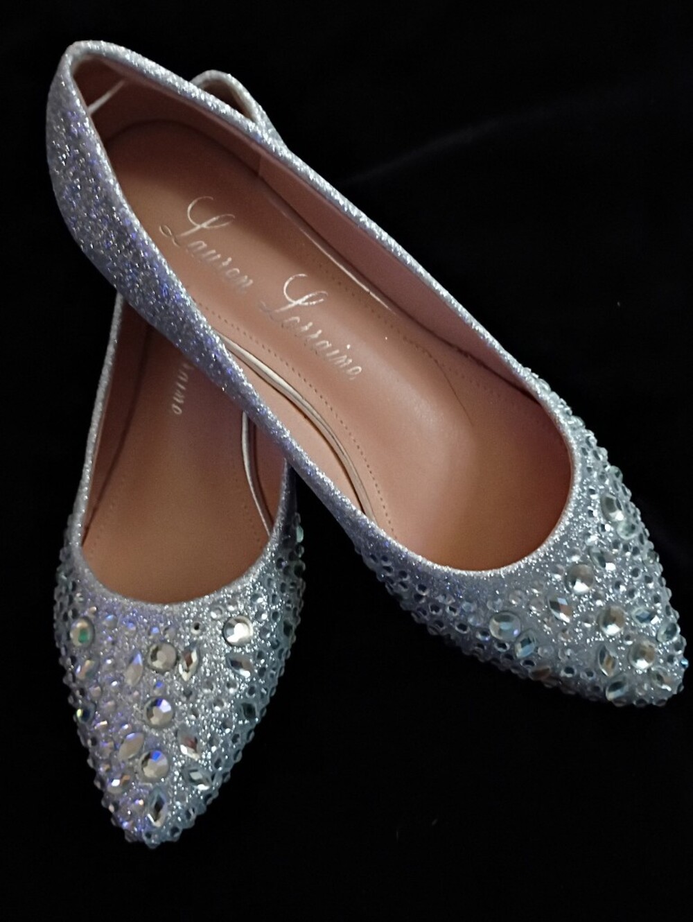 Lauren Lorraine Flats With Crystal Embellishments Size 7.5